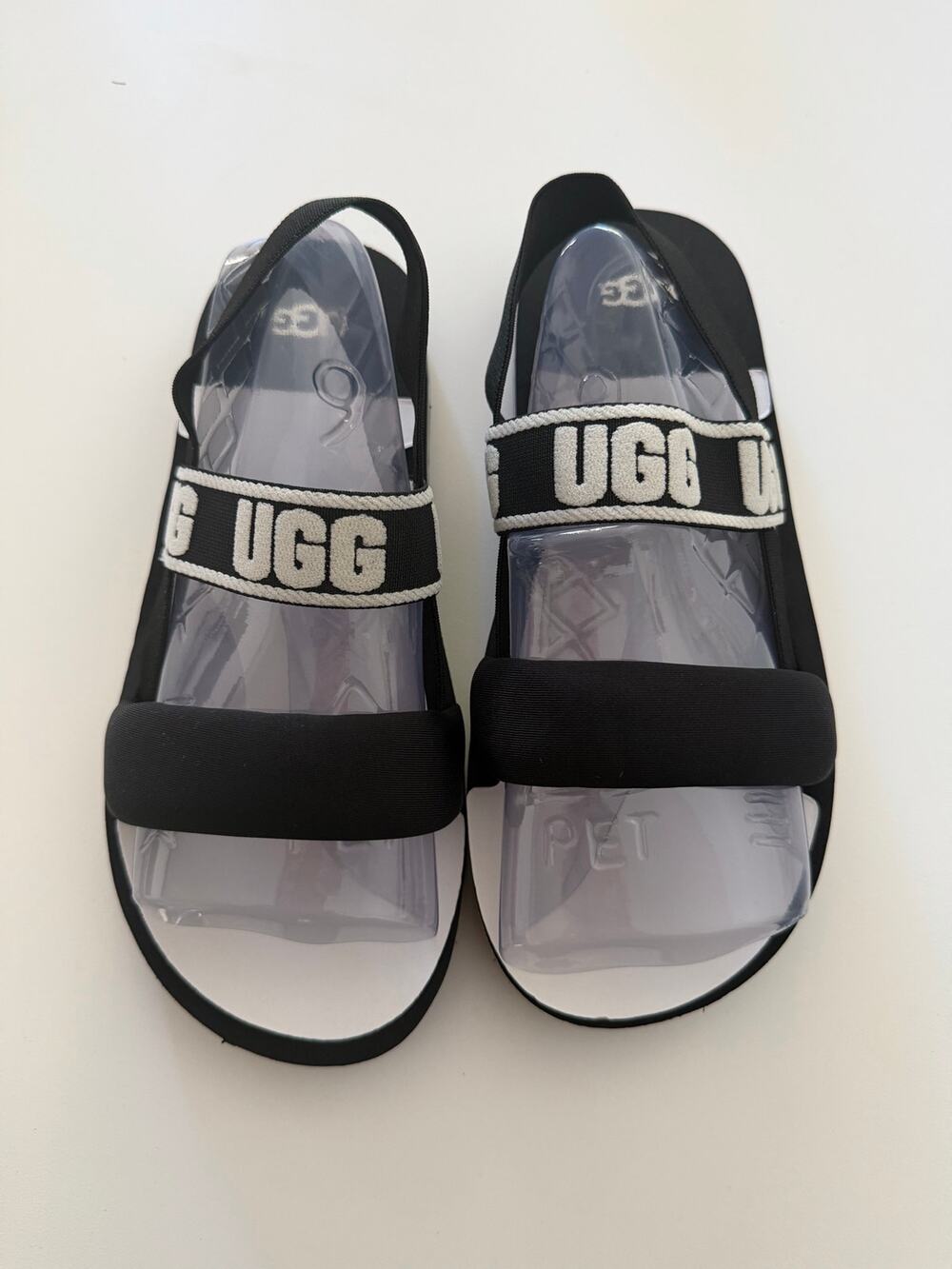 UGG Zuma Sling Black Sandals Size 6